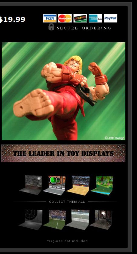 Street Fighter TMNT ACTION FIGURE DISPLAY Anime Diorama  