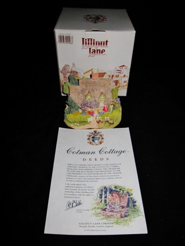 Lilliput Lane COTMAN COTTAGE, Anniversary w/ Box & Deed  