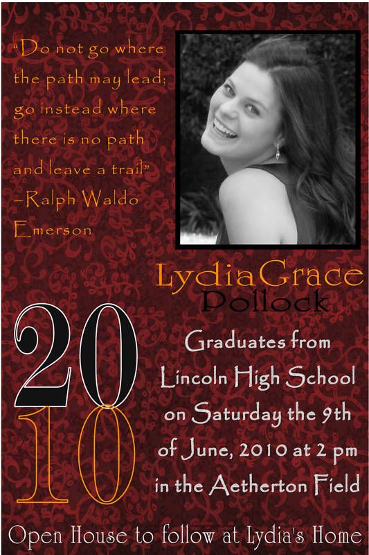 50 Custom Graduation Announcement Invitations 16Choices  