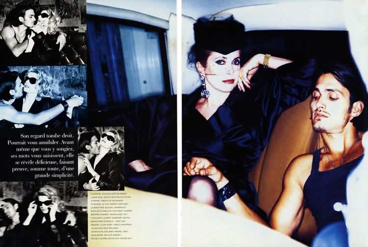 Ellen Von Unwerth Catherine Deneuve YSL magazine editorial  