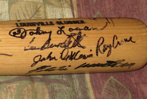 Hank Aaron 1957 Braves team AUTOGRAPH Bat JSA LOA  