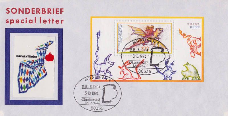 VINTAGE MUNICH OKTOBERFEST 1994 FIRST DAY COVER  