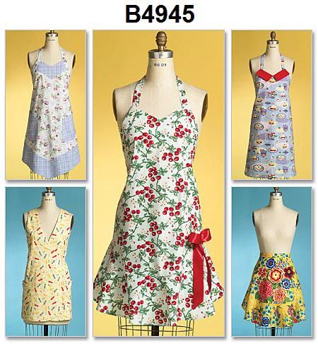   B6567 B5579~ RETRO 50s, MODERN MISSES/MENS APRONS SEWING PATTERN 6 22