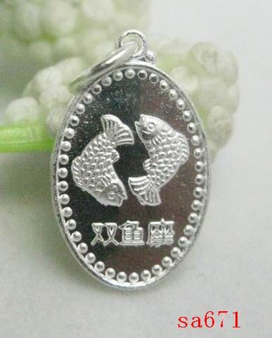 Charm Zodiac Astrology Dangle Bracelet Necklace Pendant Bead 925 