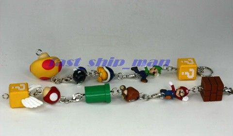 nintendo Super mario Bros keychain DX full set  