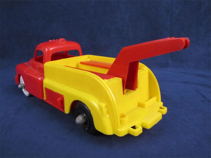 Vintage Marx Tow Truck Plastic Red Yellow  