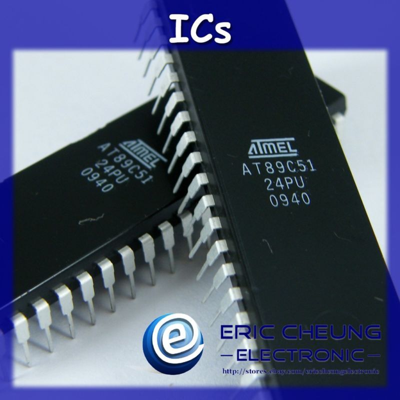 5pcs IC AT89C51 24PU DIP 24 Pin IC ATMEL AT89C51  