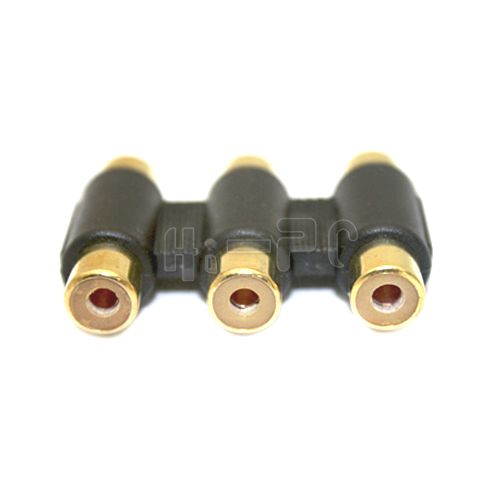 TRIPLE TO RGB COUPLER ADAPTER CONNECTOR AV CABLE  