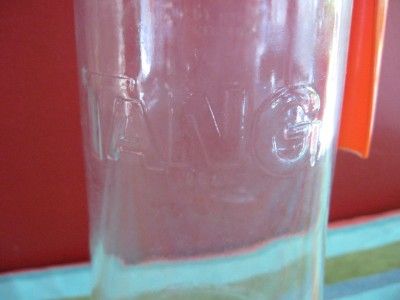 Tang Retro Anchor Hocking Orange Juice Pitcher Vintage 8 3/4 Tall 