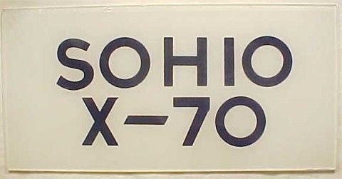 SOHIO X 70 GAS STATION PUMP SIGN  