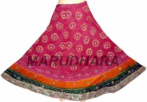 Indian Bandhani Bohemian Lehnga Ghagra Chaniya Choli  