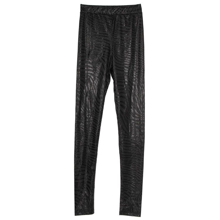   Leggings Black XS   High Quality Rock Style Twinkling Tight Pants