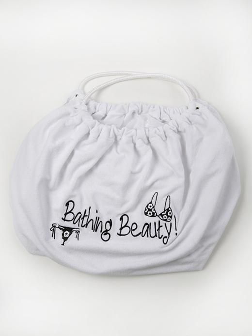 NEW EMBROIDERED TERRY CLOTH BIKINI BEACH BAG TOTE TEEN  