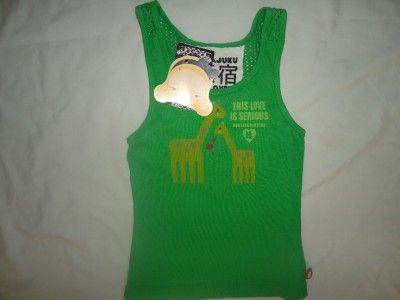 NWT GIRLS HARAJUKU LOVERS GREEN TANK TOP SHIRT LOT 6 6T  