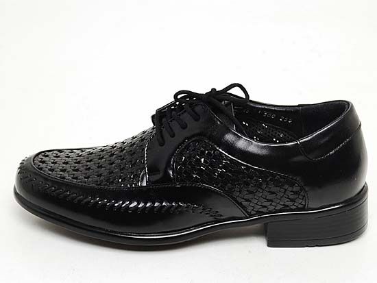 Mens real Leather stitch mesh Lace Up Oxford dress shoe  