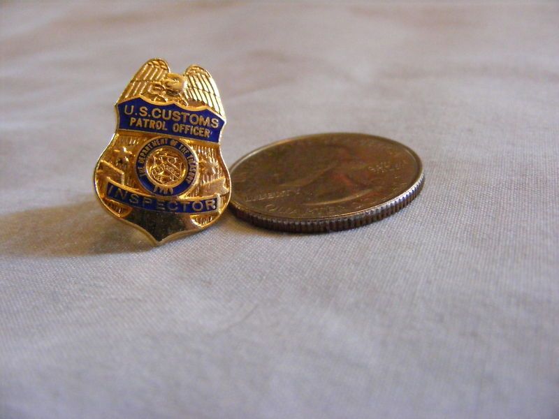 CUSTOMS PATROL OFFICER INSPECTOR LAPEL HAT PIN  