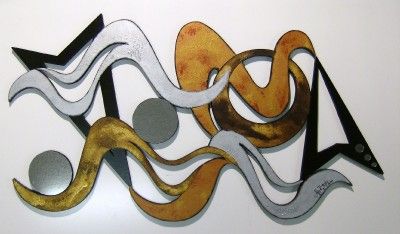 FUNKY MODERN ABSTRACT WALL SCULPTURE 43x24 A.R.Tarpley  