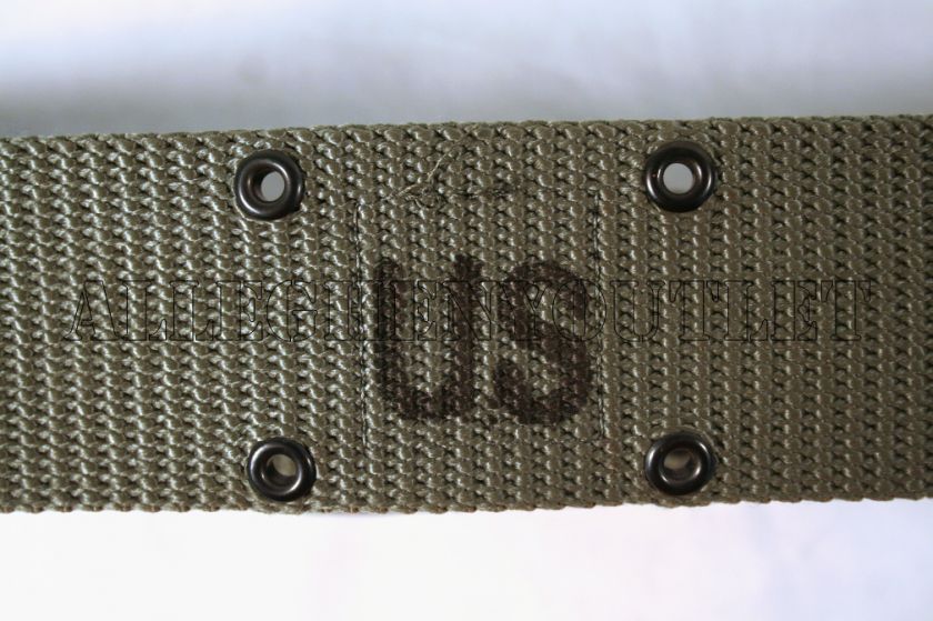 US MARINES USMC Pistol Web Belt Black Buckle LARGE NEW  