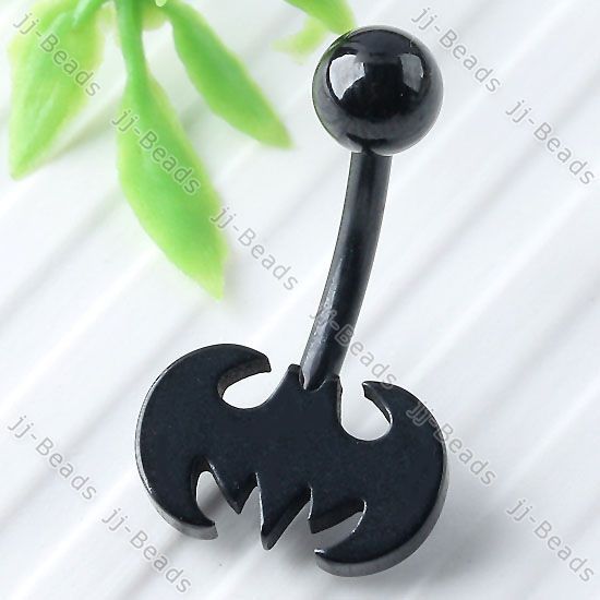   Symbol Logo Navel Ring Stainless Steel Belly Body Piercing  