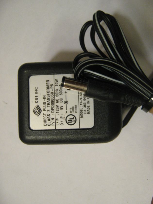 CUI AC Adaptor DPD090050 9VDC 500mA  