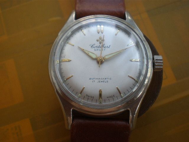 Vintage SWISS CORTEBERT 17 Jewels Manual Mens Watch  