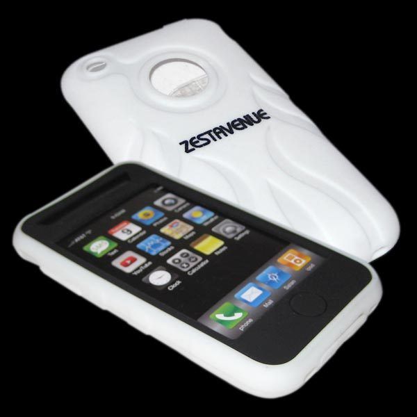 EVO WHITE FIRE ACCESSORY CASE COVER FOR iPHONE 3G 3GS  