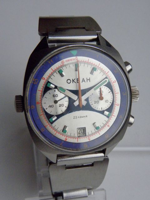 NOS OKEAN KOMANDIRSKIE NAVY Poljot OKEAH Sturmanskie Chronograph 