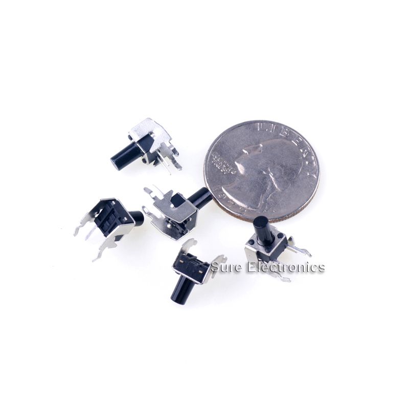 Mini Push Button Switch Tall 100pcs 6 X 6 X 9.5 Right A  