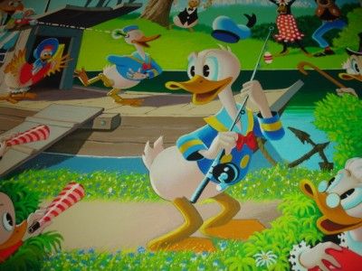 Carl Barks Hand Signed Litho SURPRISE PARTY MEMORY POND #53/500 Disney 