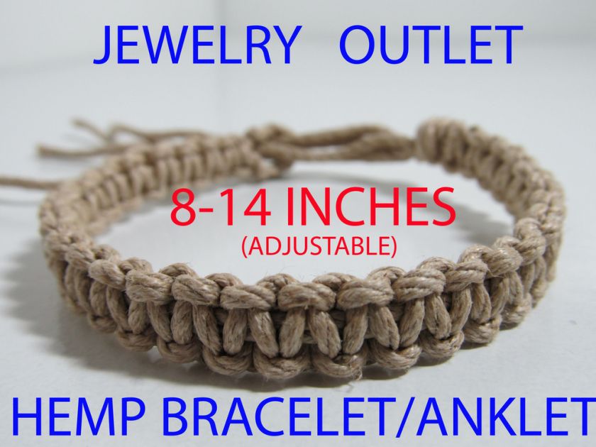 PLAIN HEMP Surfer/Surf Hippie Bracelet/Anklet 8 14  