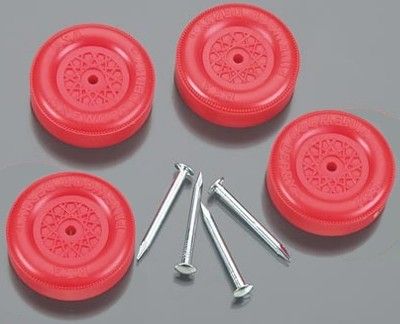 Stock BSA Pinewood Derby Wheels & Axles   Red   1960 R  