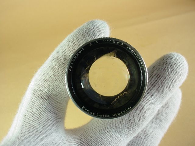 LEICA SUMMITAR 50mm f/2 LENS f2 5cm LENS sold as is for parts 