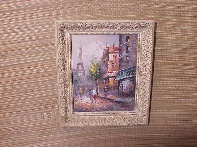 Caroline C. Burnett Original Oil Painting Paris Scene  