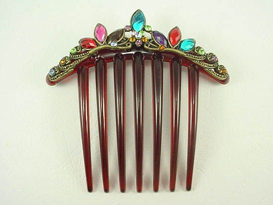 Assorted Crystal Butterfly Romance French Hair Comb  
