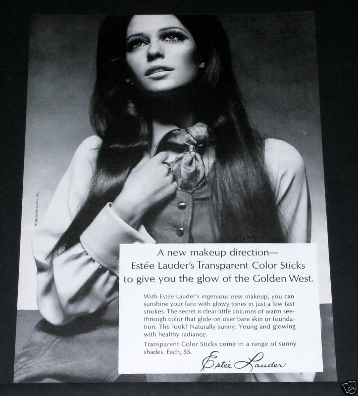 1969 OLD MAGAZINE PRINT AD, ESTEE LAUDER, COLOR STICKS  