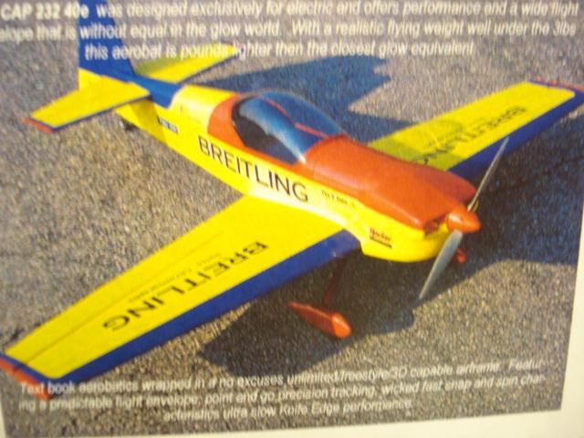 STEVENS AEROMODEL CAP 232E ELECTRIC POWERED R/C MODEL AIRPLANE KIT 