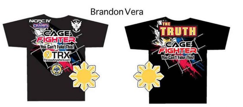 CAGE FIGHTER BRANDON VERA WALKOUT 85 MMA T SHIRT  