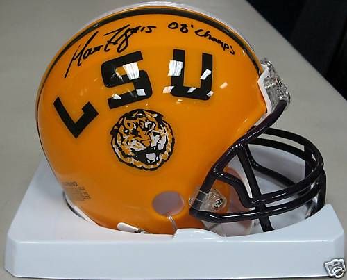 MATT FLYNN CRAIG STELTZ DUAL SIGNED LSU MINI HELMET  