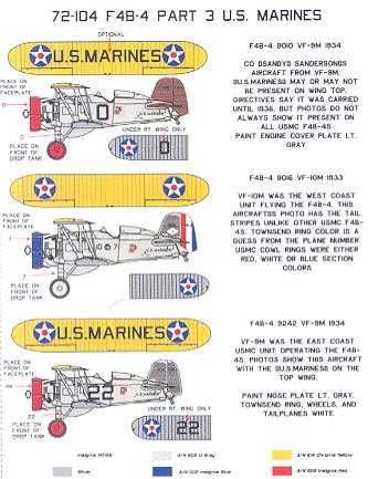 Starfighter Decals 1/72 BOEING F4B 4 U.S. Marine Corps  