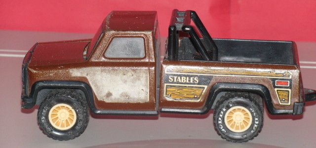 Vintage Buddy L Stables Brown Pick Up Truck  