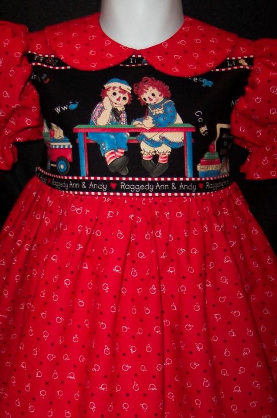 RAGGEDY ANN Deluxe SCHOOL Dress Daisy Kingdom CUSTOM  