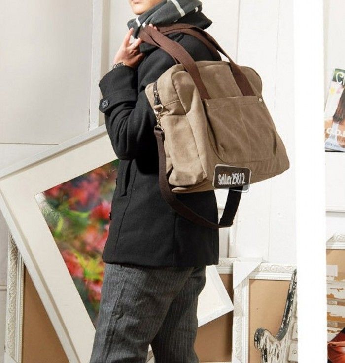 New fashion Canvas man mans shoulder hand bag Blue  