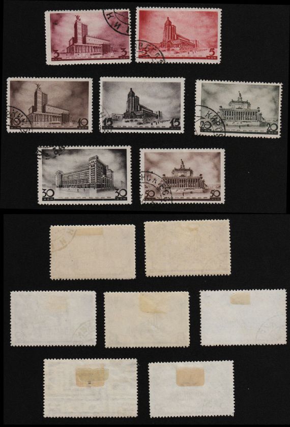 Russia, USSR, 1937, SC 597 602, 604, used. rt367  