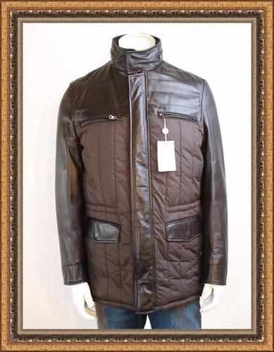 Mens Cerutti 1881 Leather and Viscoza Coat M Italian  