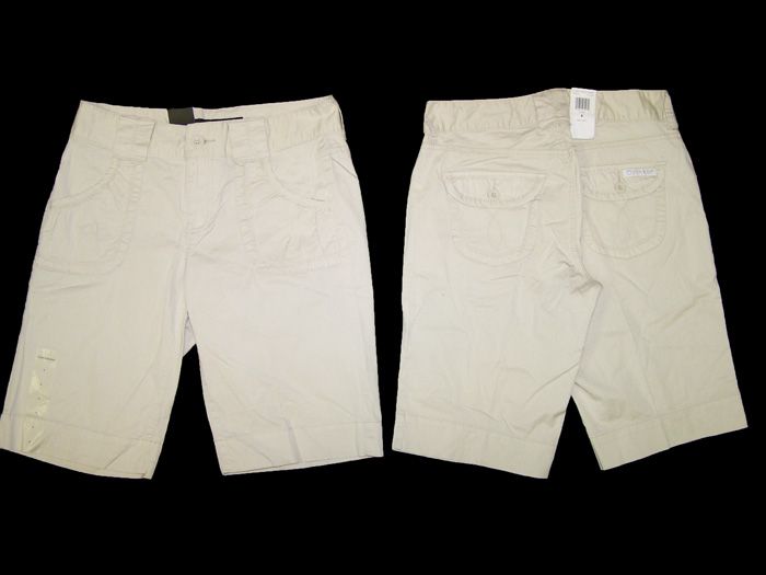 Calvin Klein Womens Bermuda Walking Shorts Stone NWT *  