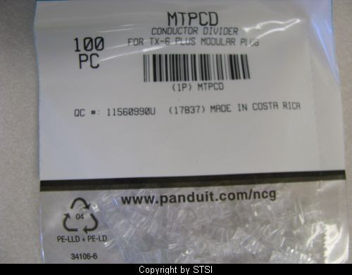 Panduit SP688 C TX6 Cat6 Snagless Modular Plug ~STSI  