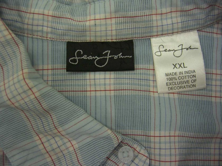 SEAN JOHN Multi Plaid Mens Shirt Size XXL  