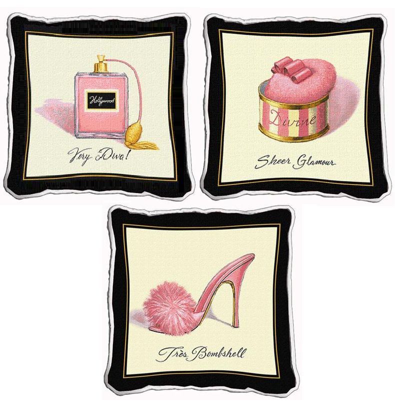 CHIC DIVA VOGUE FASHION GLAMOUR TAPESTY PILLOW  