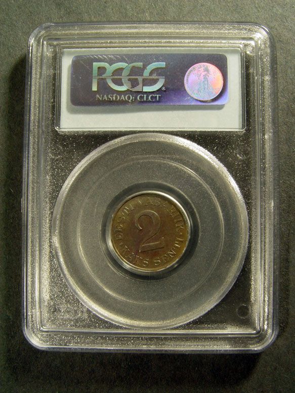 1934 ESTONIA 2 SENT PCGS MS63 BN  