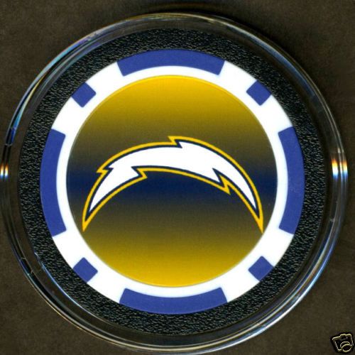 San Diego Chargers Poker Chip Card Cover Guard Marker  